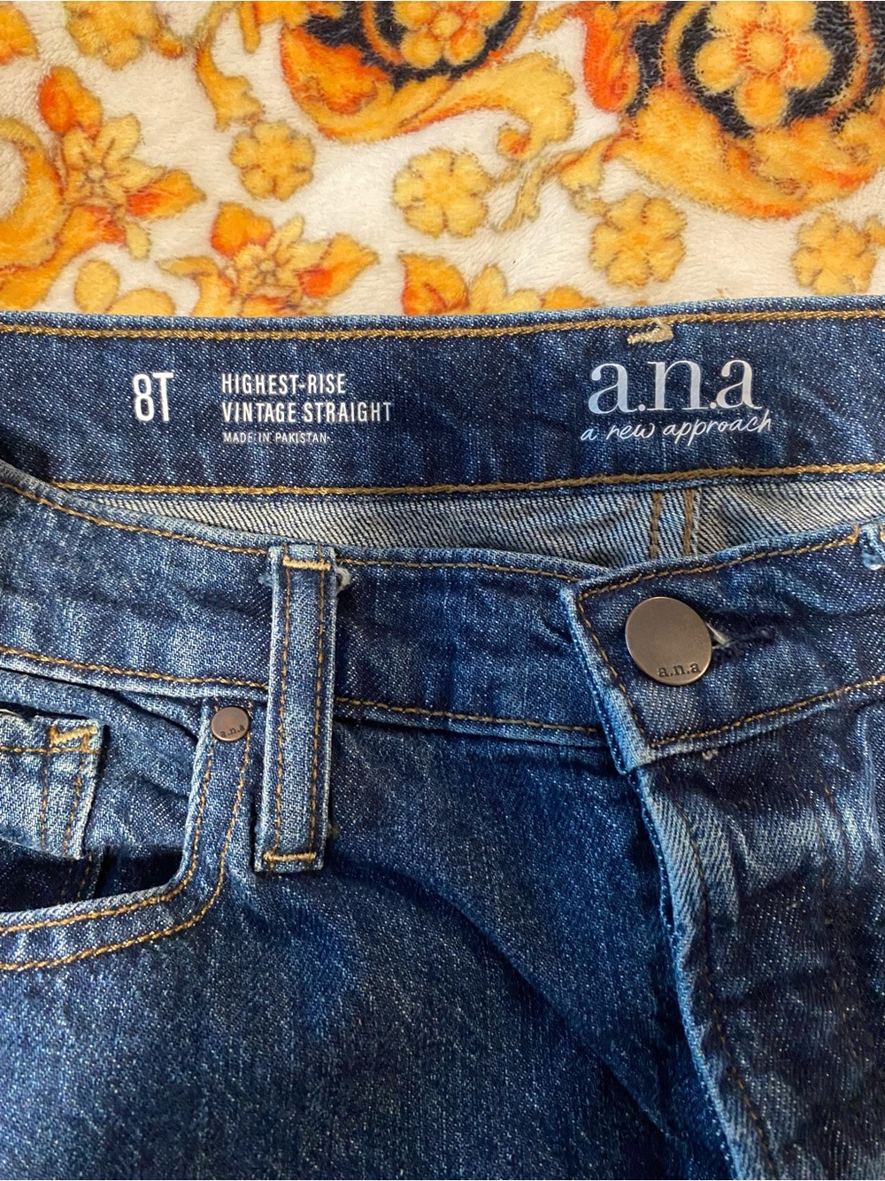 a.n.a Dark Indigo Relaxed Jeans - Picture 3 of 4